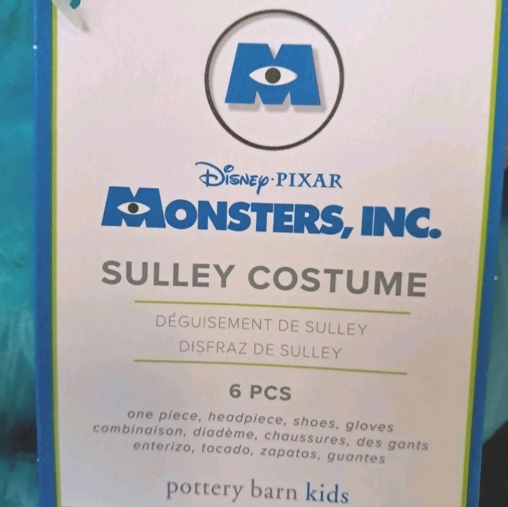 Pottery Barn Kids Disney Pixar Sulley Costume 3T NWT Monsters Inc Halloween - Picture 4 of 5